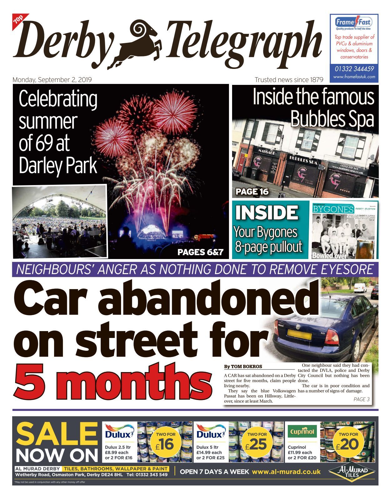 Derby Telegraph 20190902