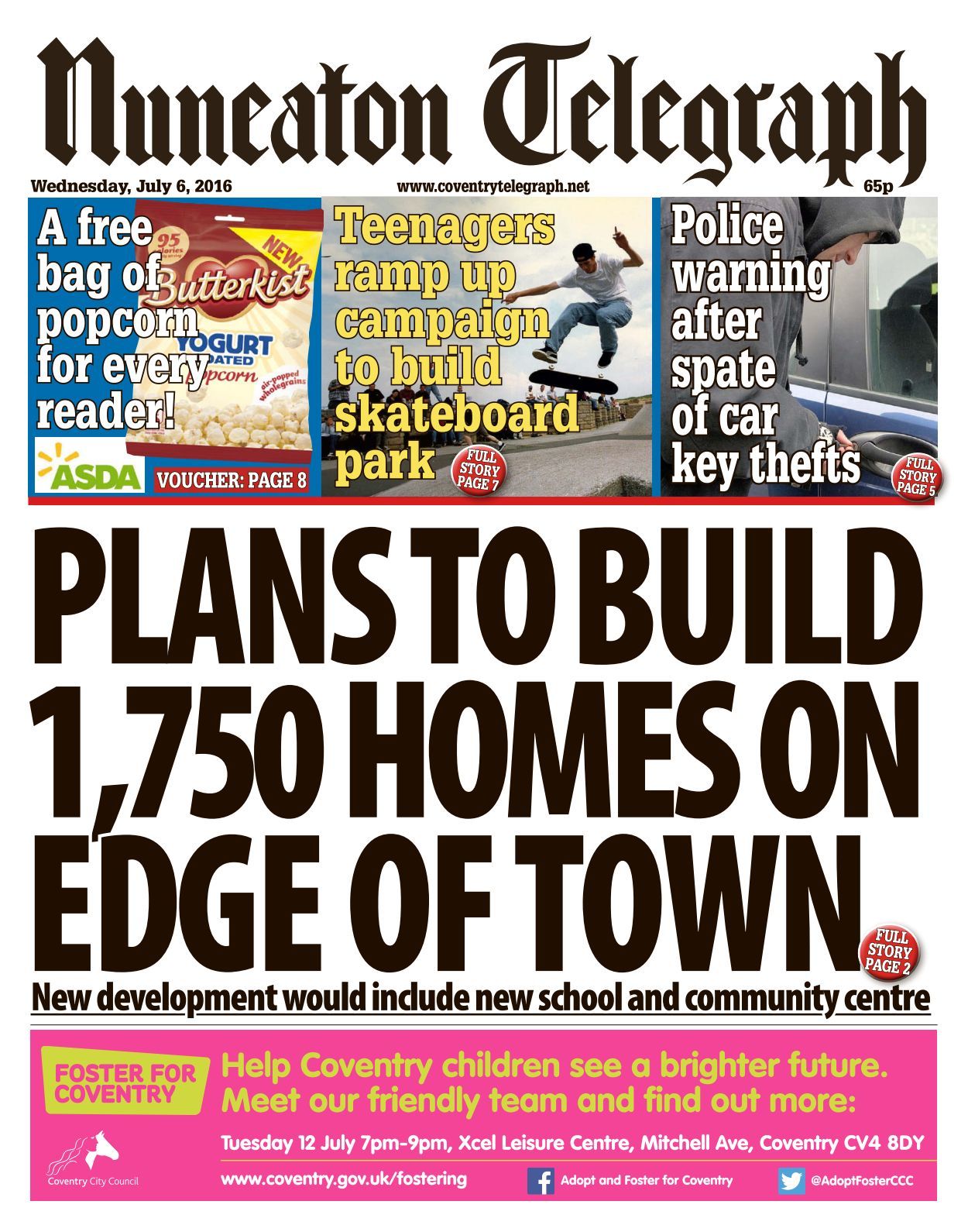 Nuneaton Telegraph 20160706