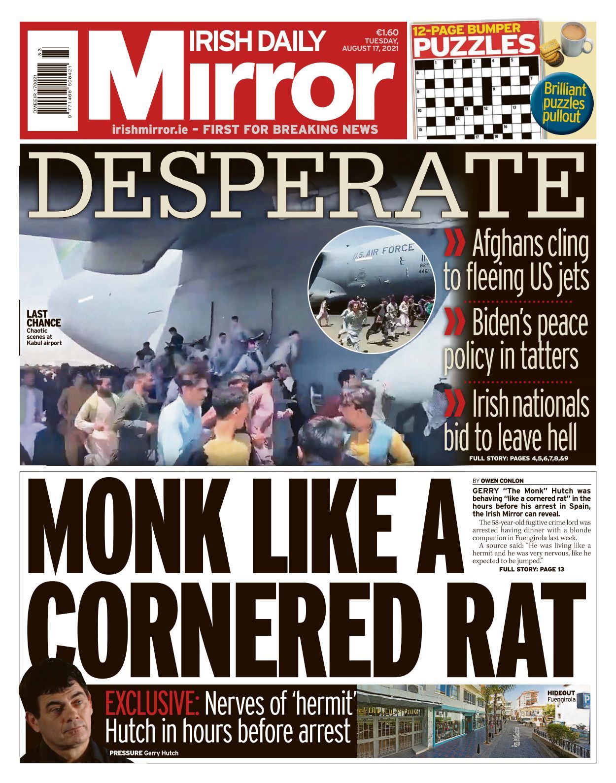 Irish Daily Mirror 21 08 17
