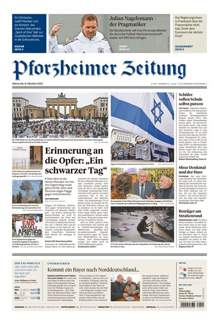 Pforzheimer Zeitung - Ausgabe Pforzheim 2025-10-08