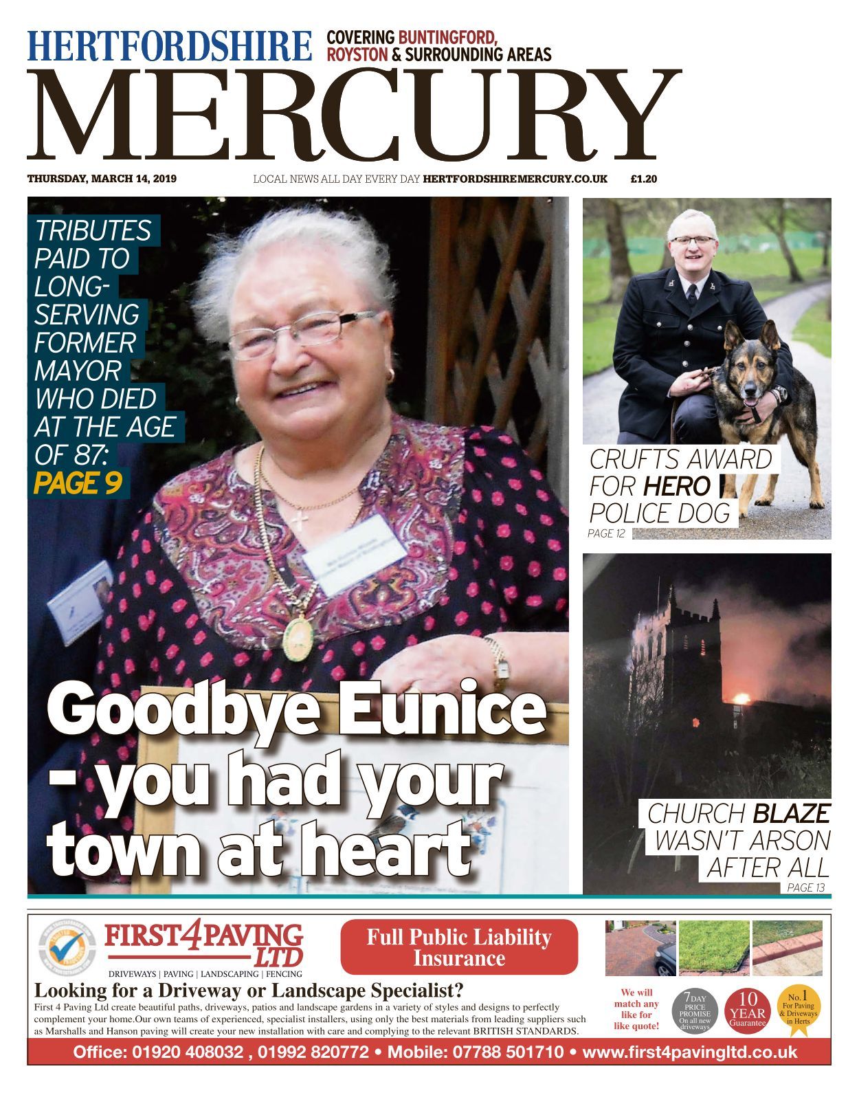 Hertfordshire Mercury Buntingford 20190314