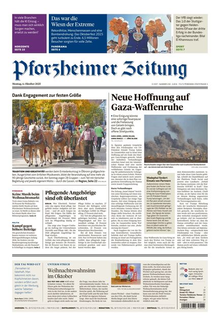 Pforzheimer Zeitung - Ausgabe Pforzheim 2025-10-06