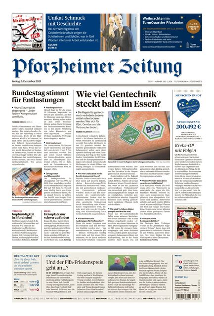 Pforzheimer Zeitung - Ausgabe Pforzheim 2025-12-05