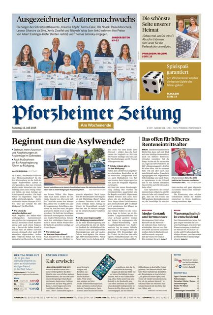 Pforzheimer Zeitung - Ausgabe Pforzheim 2025-07-12