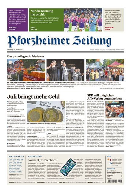 Pforzheimer Zeitung - Ausgabe Pforzheim 2025-06-30