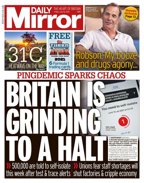 Daily Mirror 2021 07 16