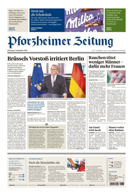 Pforzheimer Zeitung - Ausgabe Pforzheim 2025-09-02