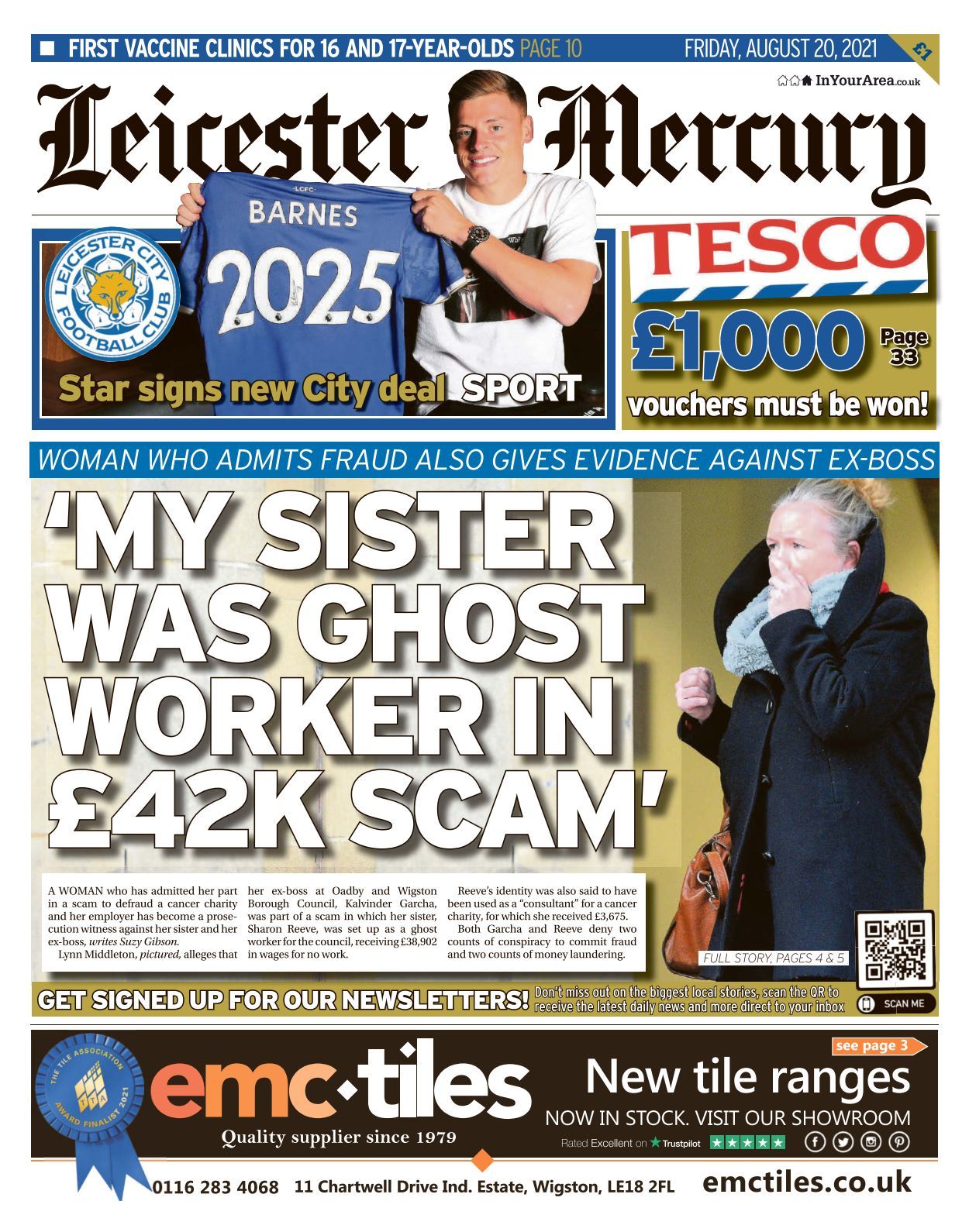 Leicester Mercury 20210820